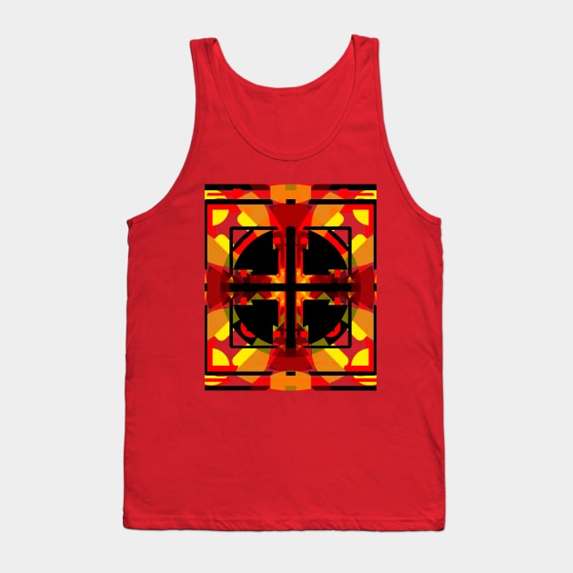 Fire cross Tank Top by SuperDudes Superstore